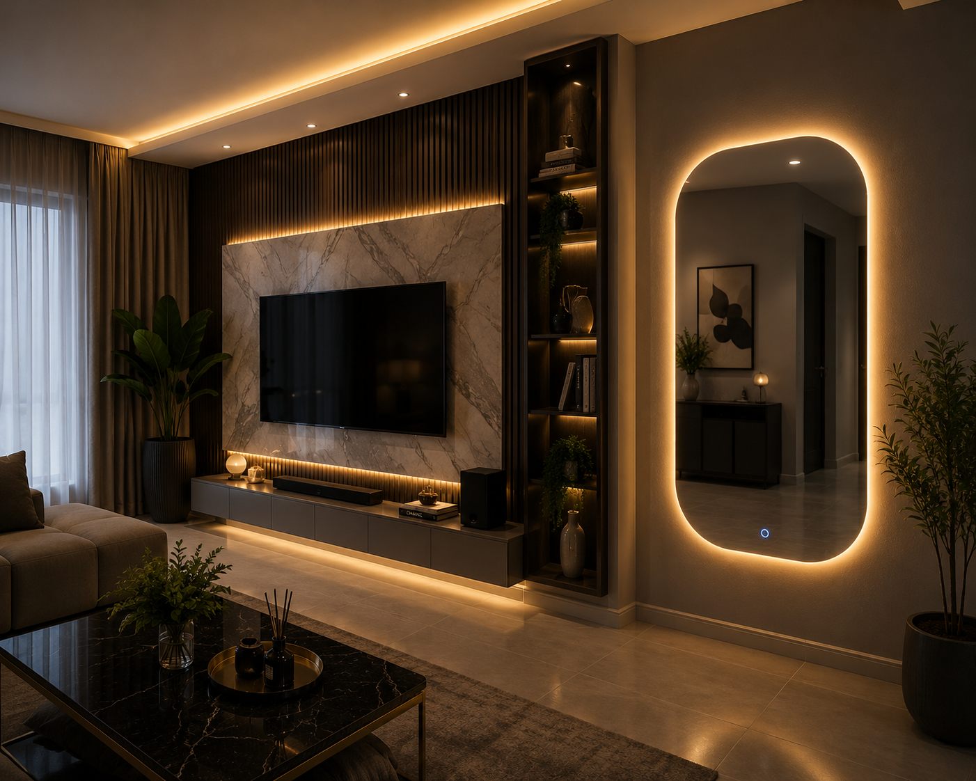 Aura Flow LED Mirror