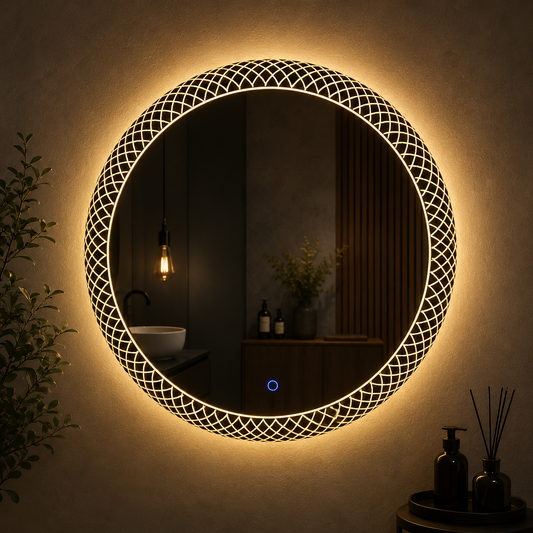 Aura Glow Round Mirror